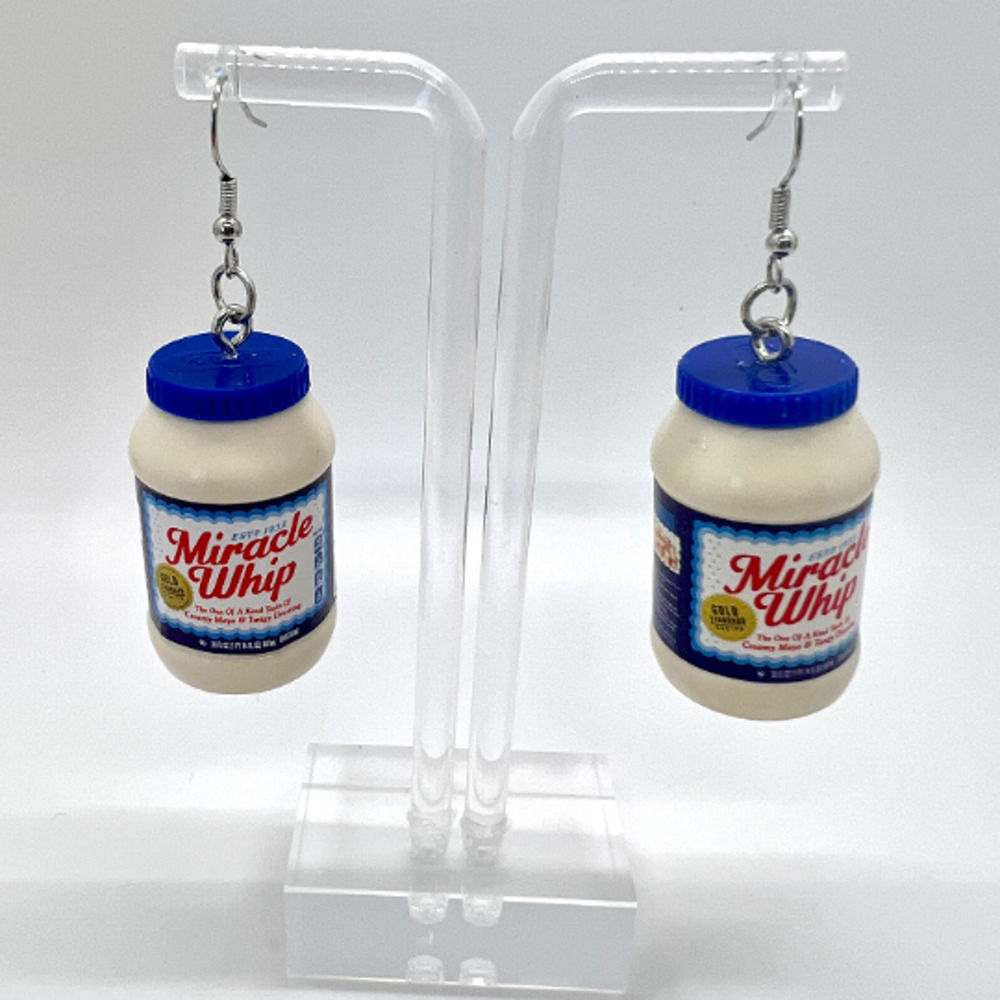 Miracle Whip Earrings - Mini Brands Earrings - Condiment Earrings